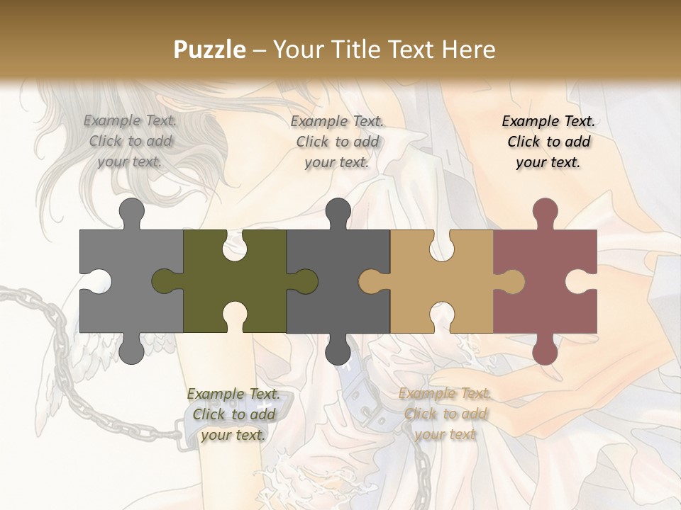 A Man And A Woman Are Hugging In Front Of A Brown Background PowerPoint Template