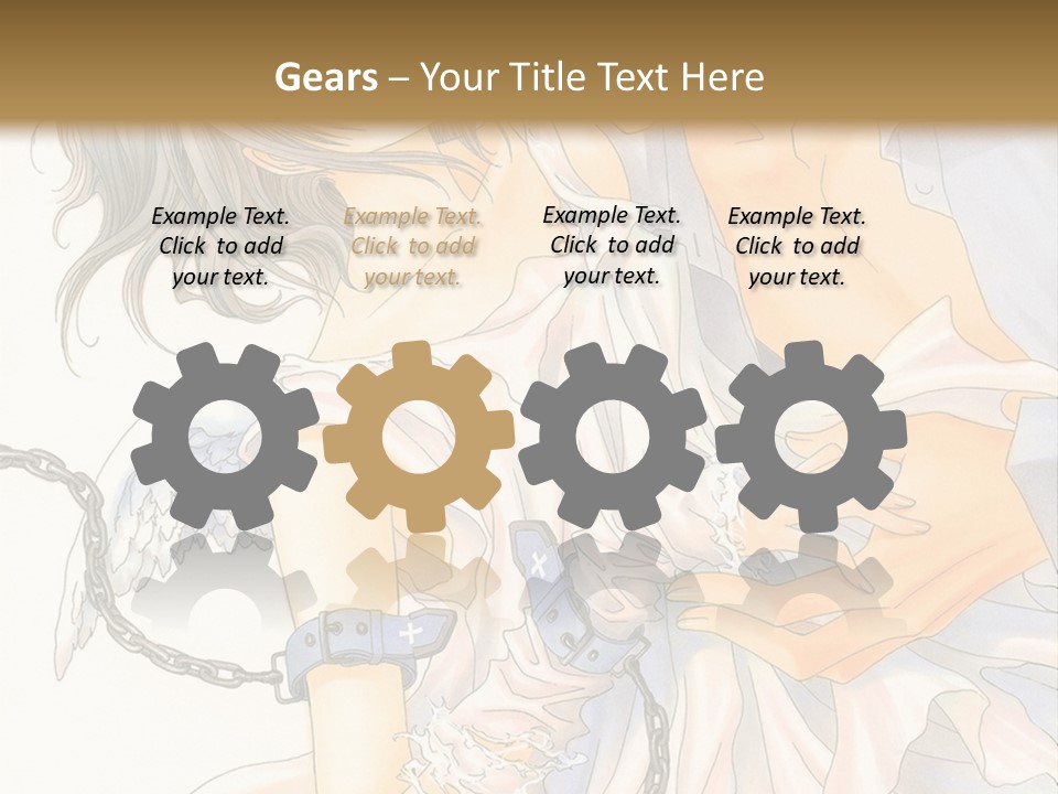 A Man And A Woman Are Hugging In Front Of A Brown Background PowerPoint Template