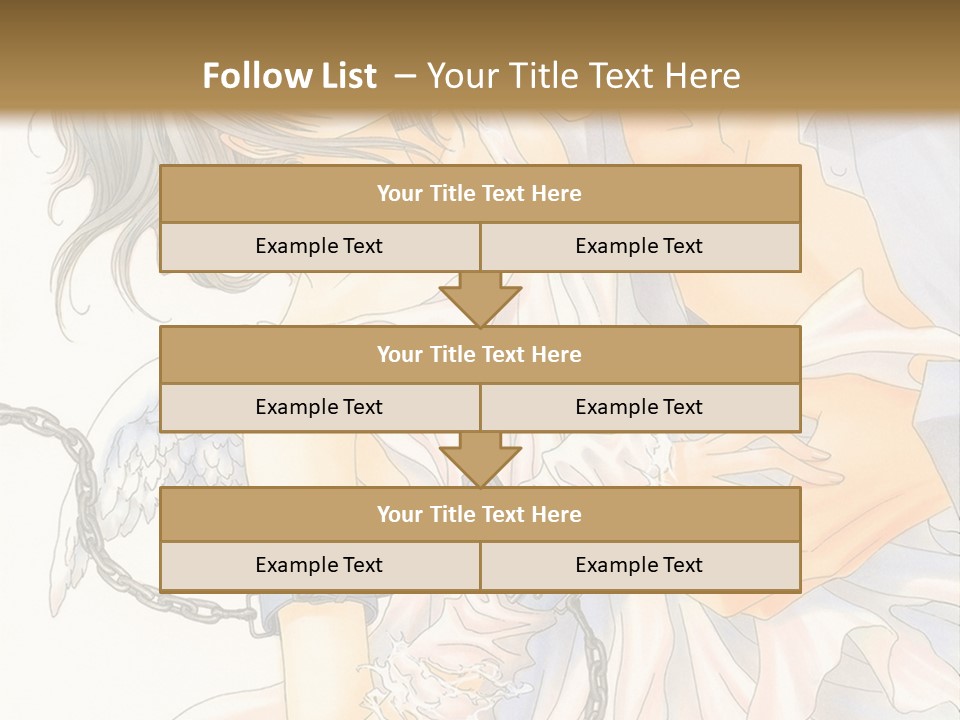 A Man And A Woman Are Hugging In Front Of A Brown Background PowerPoint Template