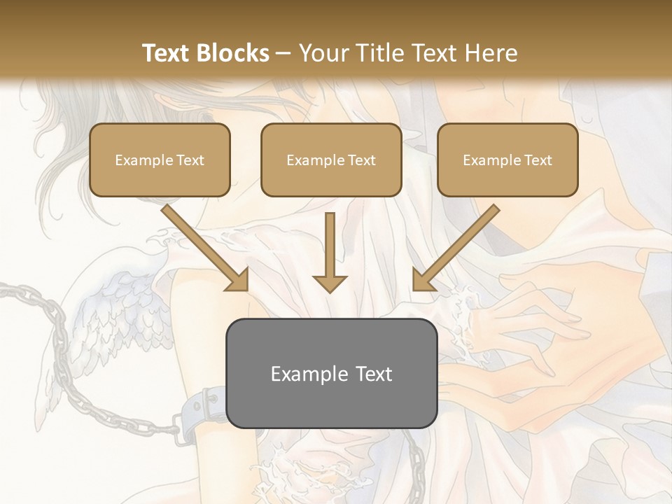A Man And A Woman Are Hugging In Front Of A Brown Background PowerPoint Template