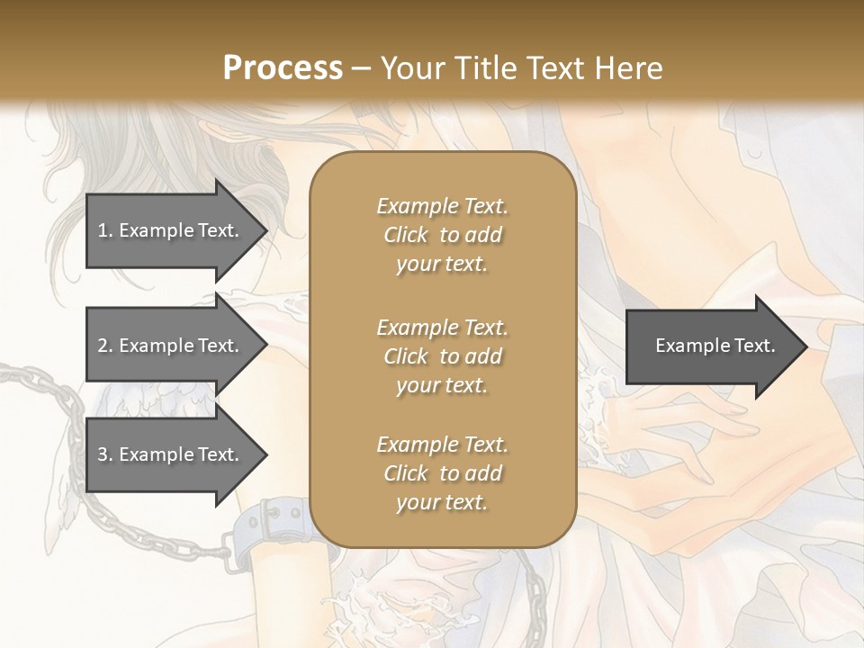 A Man And A Woman Are Hugging In Front Of A Brown Background PowerPoint Template