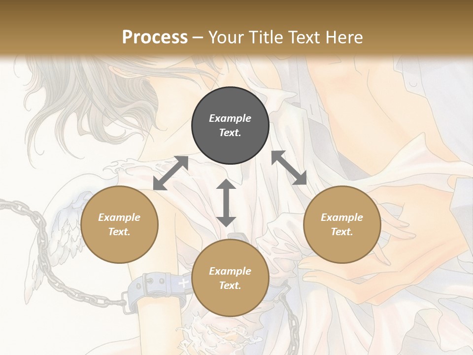 A Man And A Woman Are Hugging In Front Of A Brown Background PowerPoint Template