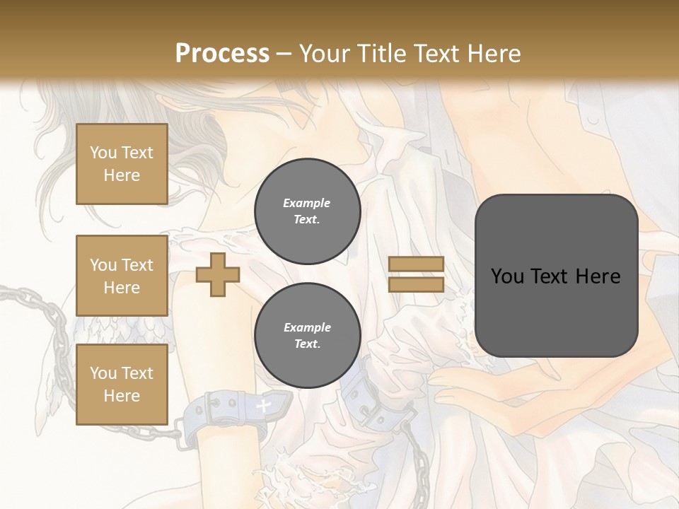 A Man And A Woman Are Hugging In Front Of A Brown Background PowerPoint Template