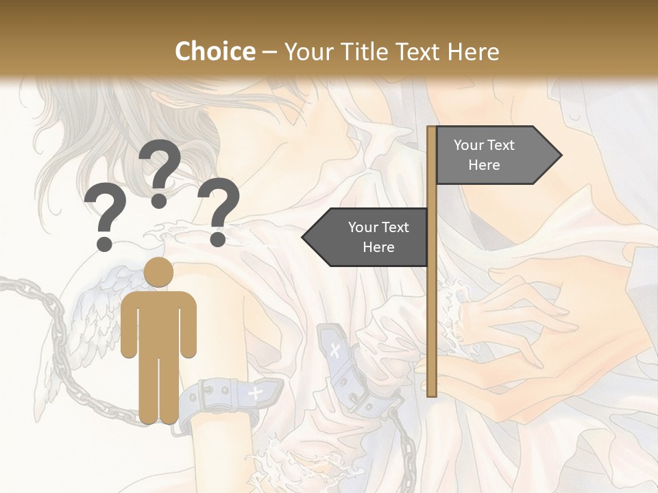 A Man And A Woman Are Hugging In Front Of A Brown Background PowerPoint Template