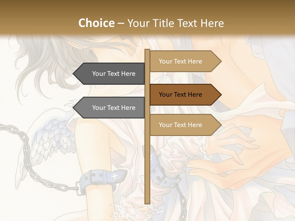 A Man And A Woman Are Hugging In Front Of A Brown Background PowerPoint Template