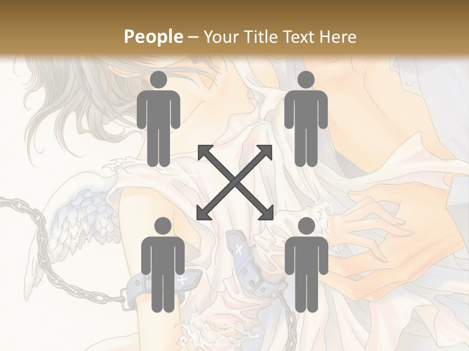 A Man And A Woman Are Hugging In Front Of A Brown Background PowerPoint Template