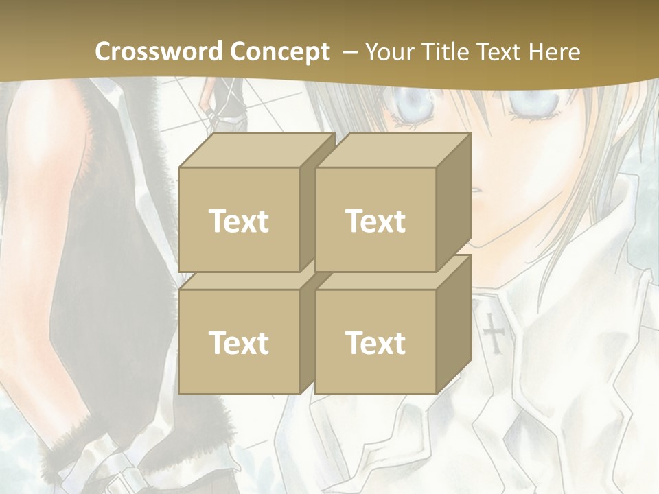 A Couple Of Anime Characters Standing Next To Each Other PowerPoint Template