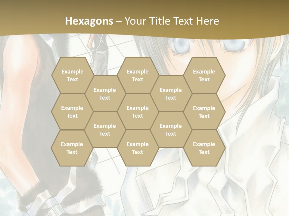 A Couple Of Anime Characters Standing Next To Each Other PowerPoint Template
