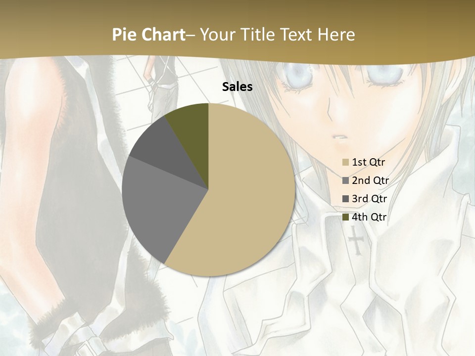 A Couple Of Anime Characters Standing Next To Each Other PowerPoint Template