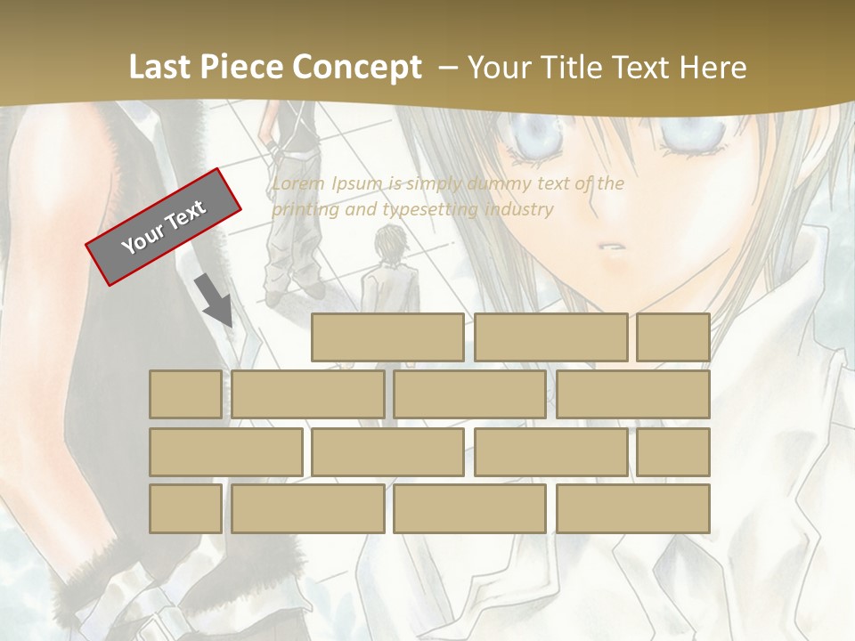 A Couple Of Anime Characters Standing Next To Each Other PowerPoint Template