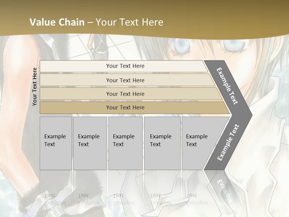 A Couple Of Anime Characters Standing Next To Each Other PowerPoint Template