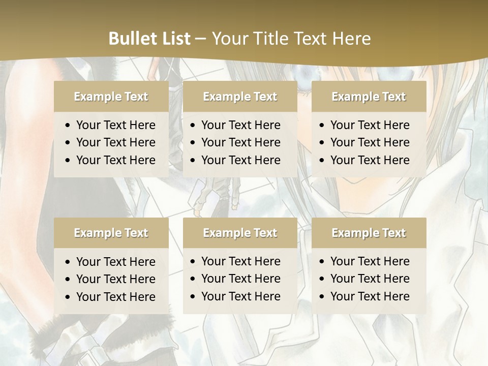 A Couple Of Anime Characters Standing Next To Each Other PowerPoint Template