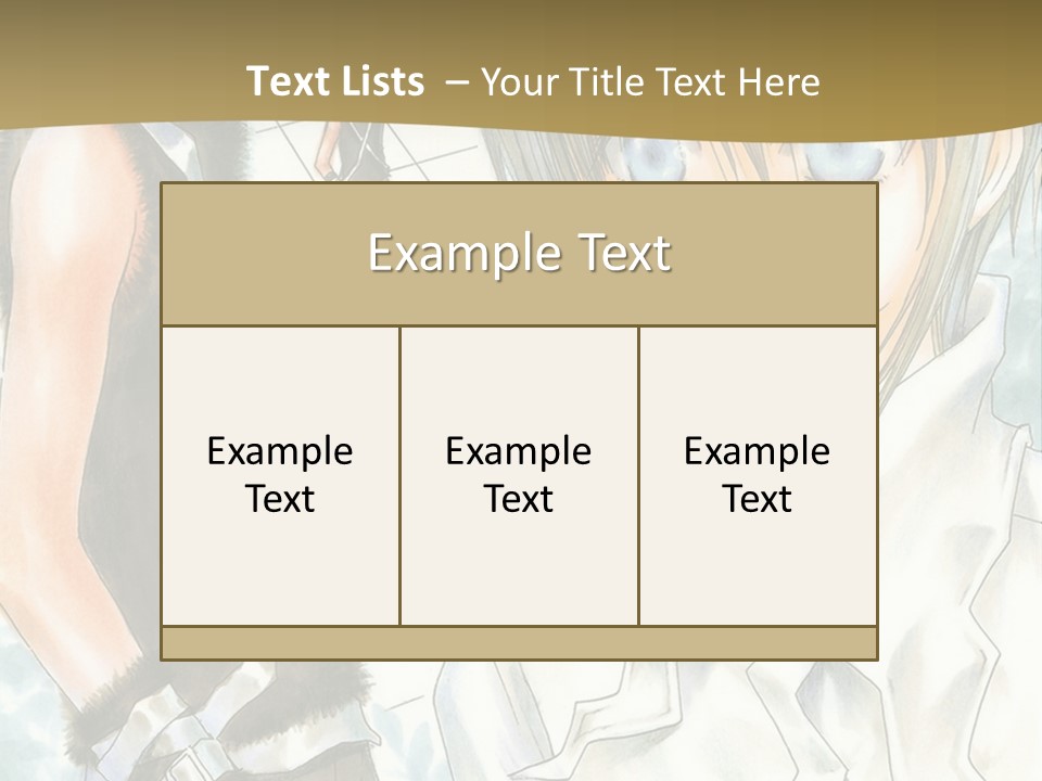 A Couple Of Anime Characters Standing Next To Each Other PowerPoint Template