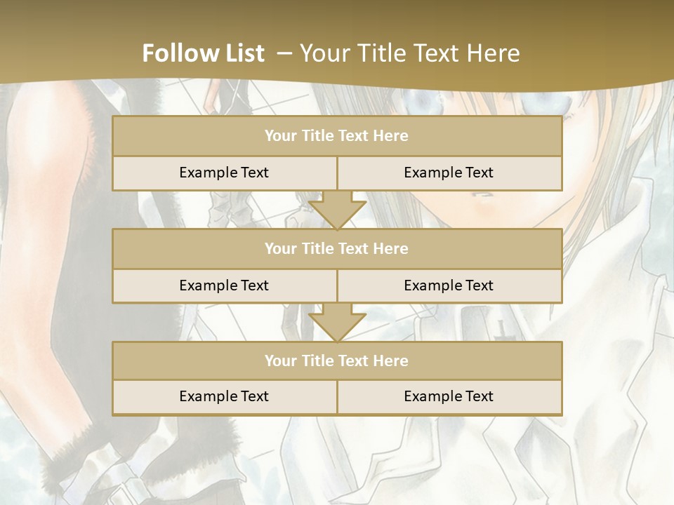 A Couple Of Anime Characters Standing Next To Each Other PowerPoint Template