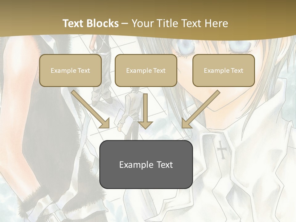 A Couple Of Anime Characters Standing Next To Each Other PowerPoint Template