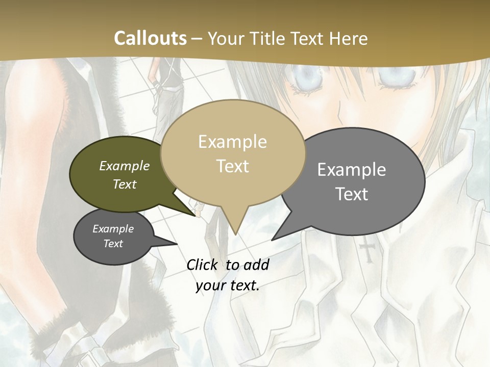 A Couple Of Anime Characters Standing Next To Each Other PowerPoint Template