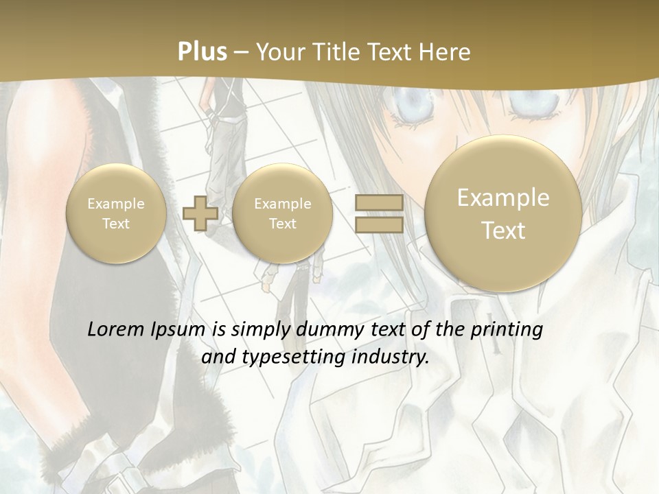 A Couple Of Anime Characters Standing Next To Each Other PowerPoint Template