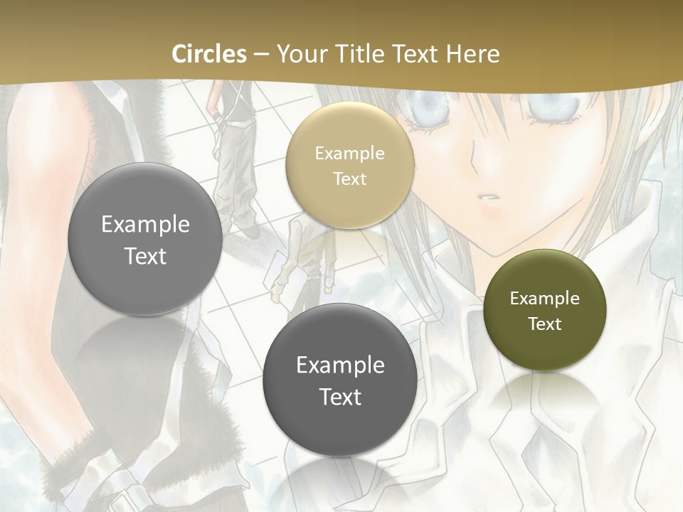 A Couple Of Anime Characters Standing Next To Each Other PowerPoint Template