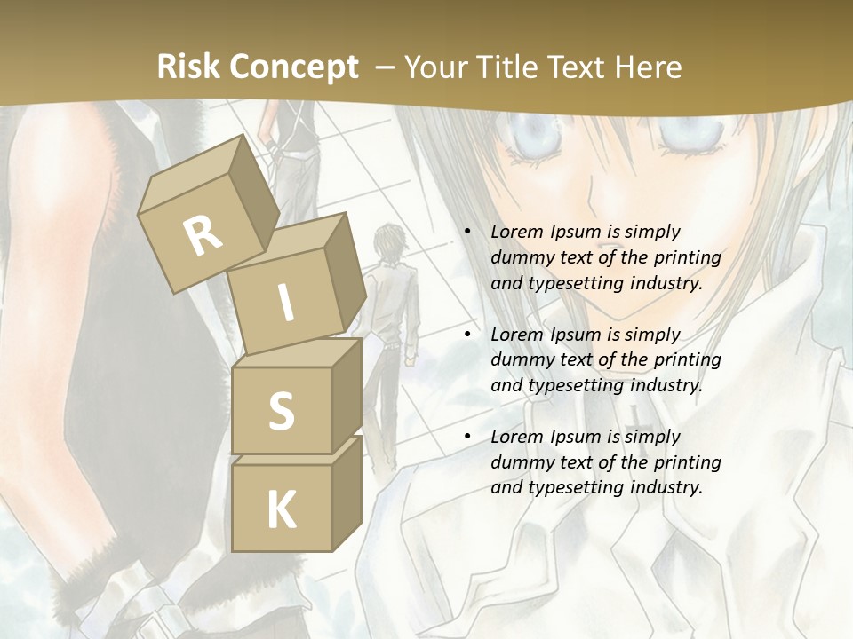 A Couple Of Anime Characters Standing Next To Each Other PowerPoint Template