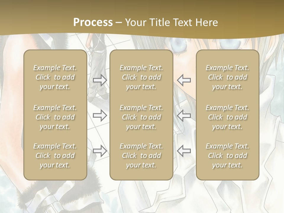 A Couple Of Anime Characters Standing Next To Each Other PowerPoint Template