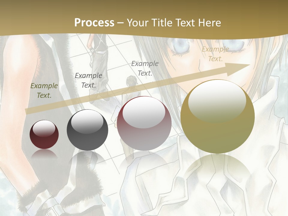A Couple Of Anime Characters Standing Next To Each Other PowerPoint Template