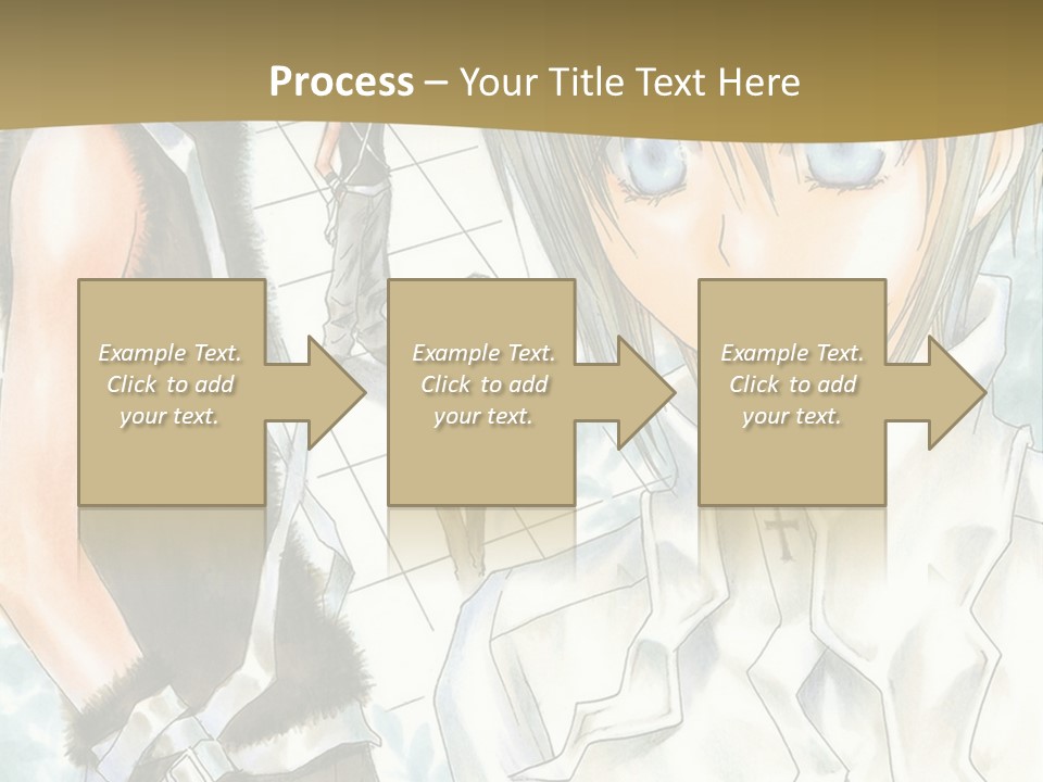 A Couple Of Anime Characters Standing Next To Each Other PowerPoint Template