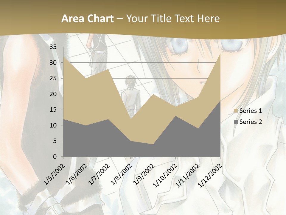 A Couple Of Anime Characters Standing Next To Each Other PowerPoint Template