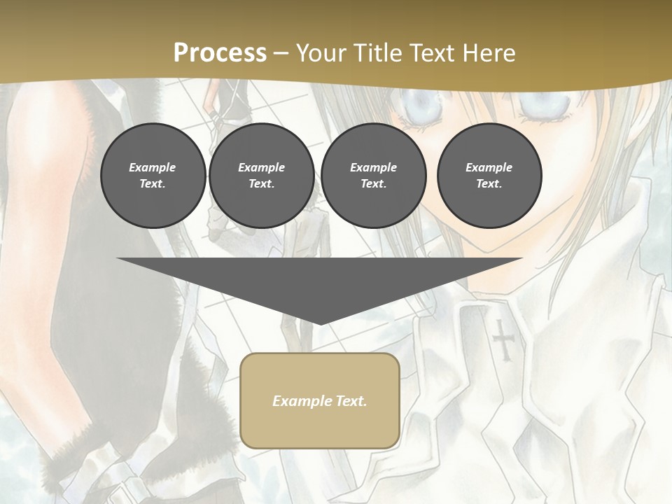 A Couple Of Anime Characters Standing Next To Each Other PowerPoint Template