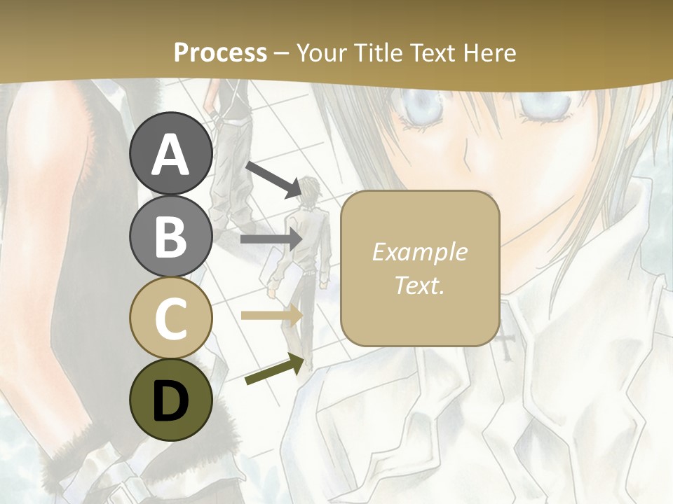 A Couple Of Anime Characters Standing Next To Each Other PowerPoint Template