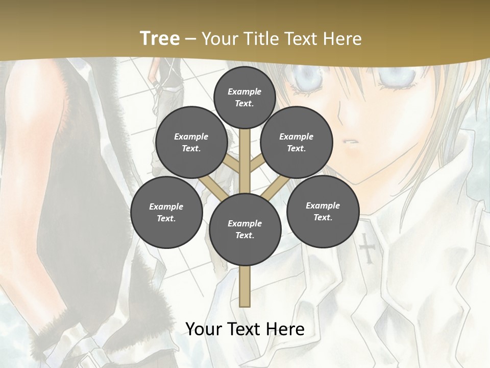A Couple Of Anime Characters Standing Next To Each Other PowerPoint Template