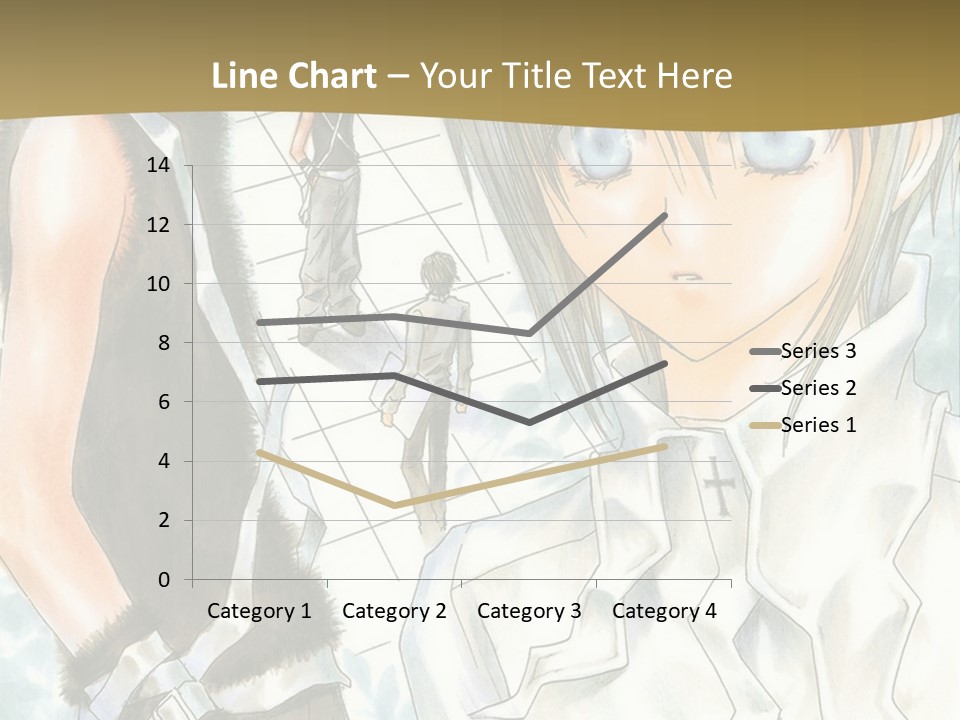 A Couple Of Anime Characters Standing Next To Each Other PowerPoint Template