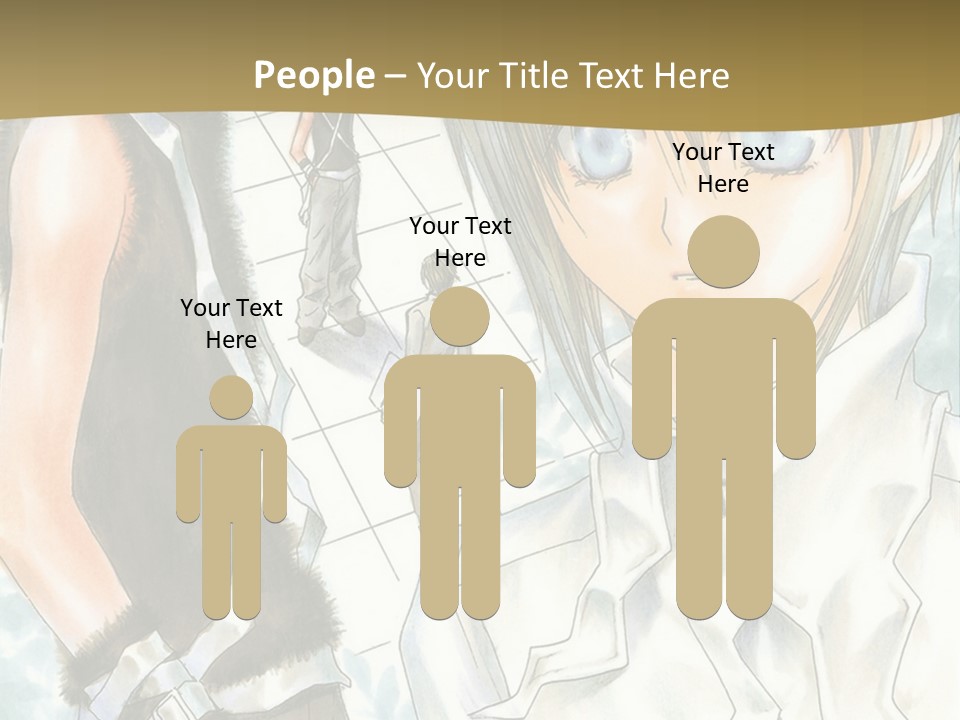 A Couple Of Anime Characters Standing Next To Each Other PowerPoint Template