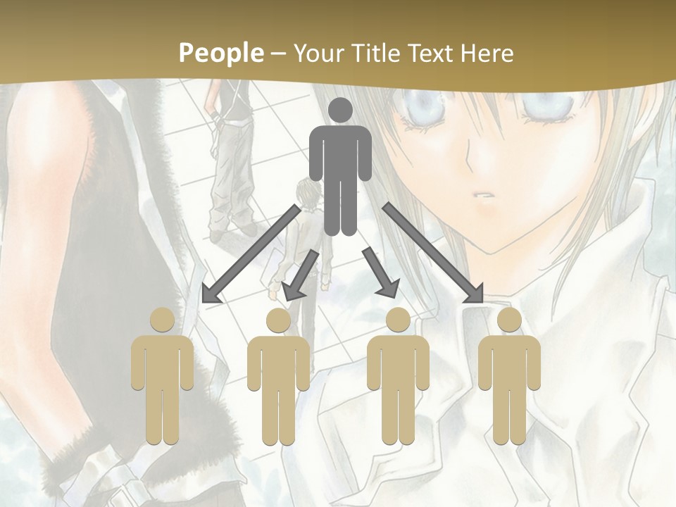 A Couple Of Anime Characters Standing Next To Each Other PowerPoint Template