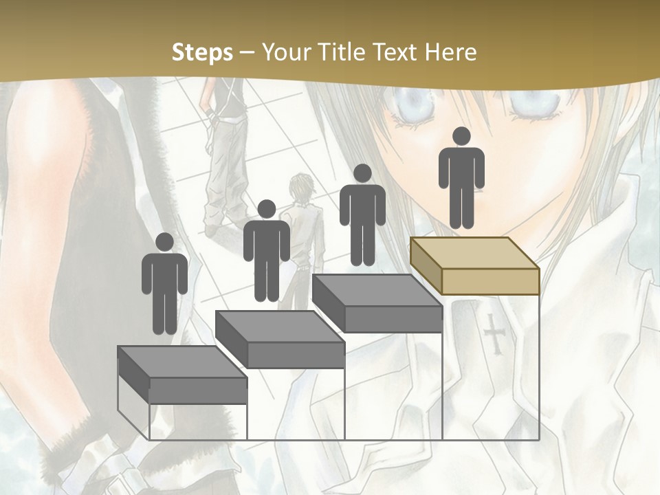 A Couple Of Anime Characters Standing Next To Each Other PowerPoint Template