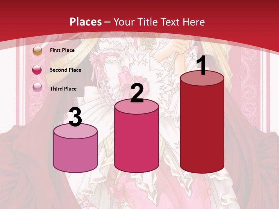 A Woman In A Red Dress With Angel Wings PowerPoint Template