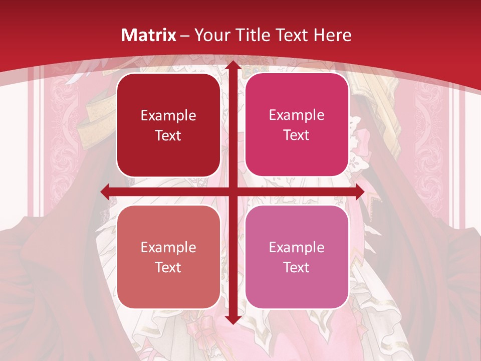 A Woman In A Red Dress With Angel Wings PowerPoint Template