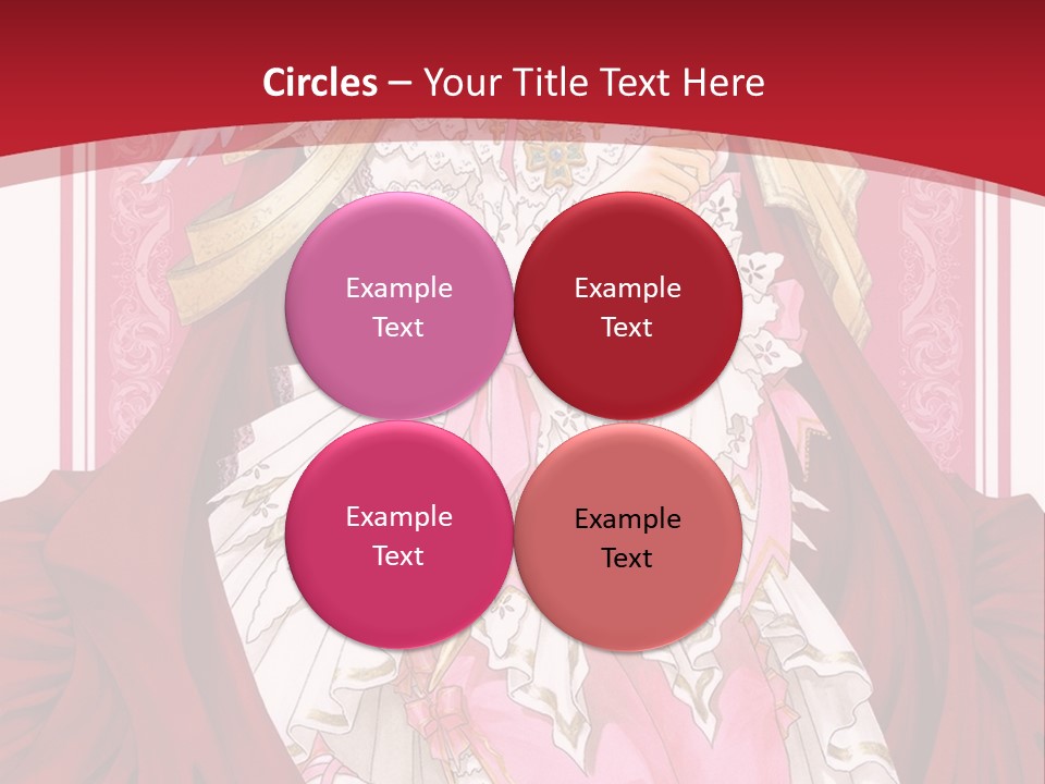 A Woman In A Red Dress With Angel Wings PowerPoint Template