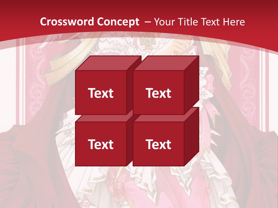 A Woman In A Red Dress With Angel Wings PowerPoint Template