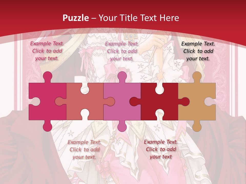 A Woman In A Red Dress With Angel Wings PowerPoint Template