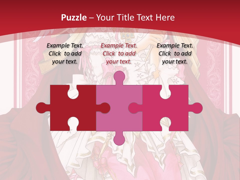 A Woman In A Red Dress With Angel Wings PowerPoint Template