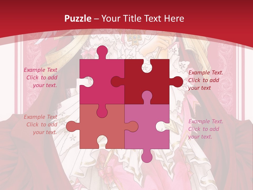 A Woman In A Red Dress With Angel Wings PowerPoint Template