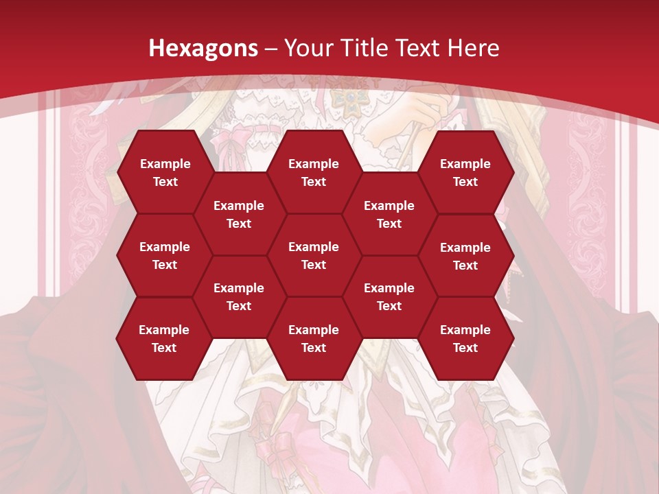 A Woman In A Red Dress With Angel Wings PowerPoint Template