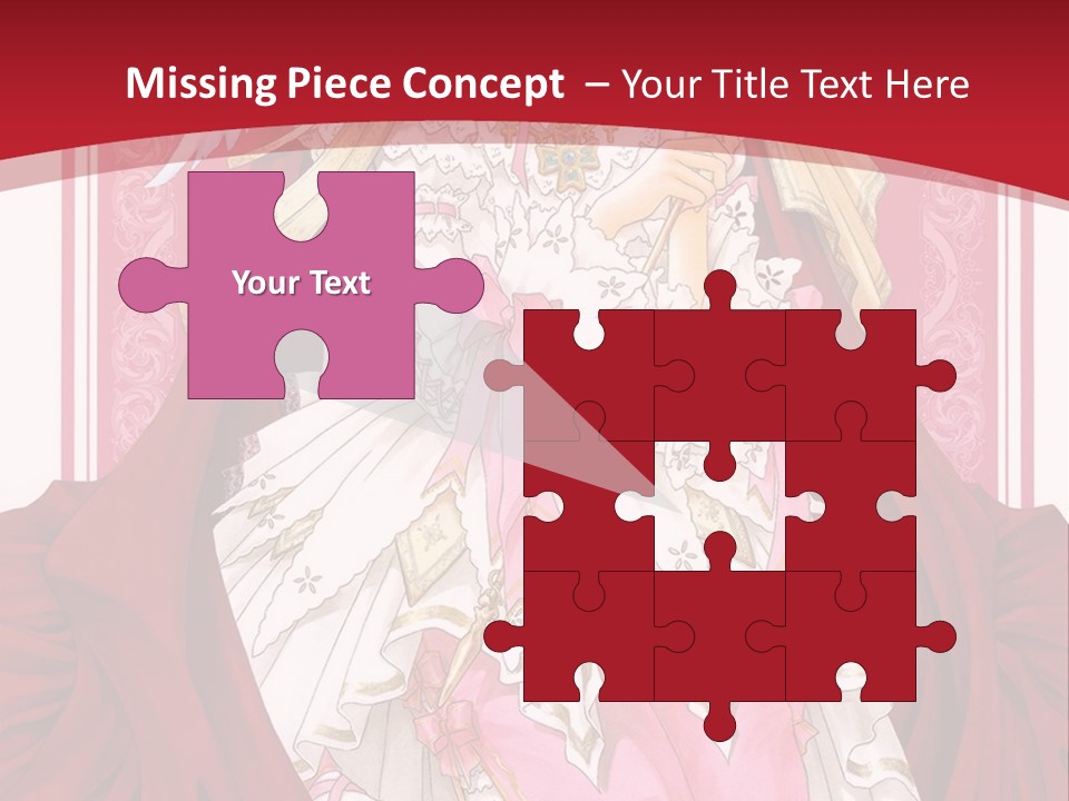 A Woman In A Red Dress With Angel Wings PowerPoint Template