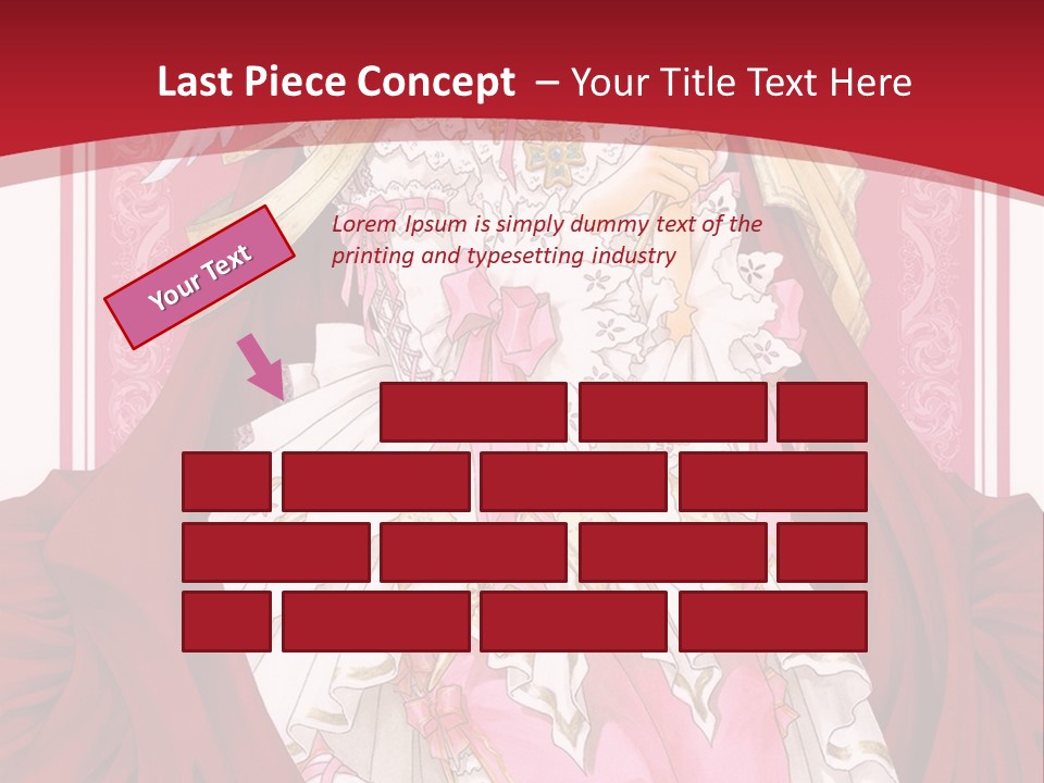 A Woman In A Red Dress With Angel Wings PowerPoint Template