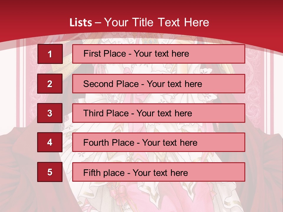 A Woman In A Red Dress With Angel Wings PowerPoint Template