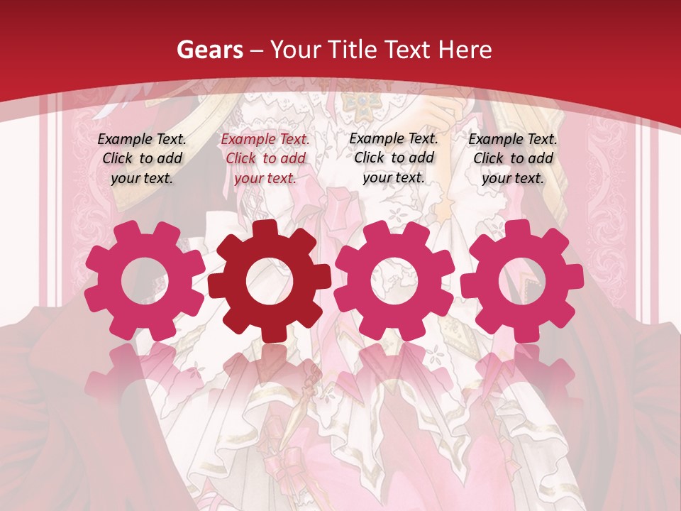 A Woman In A Red Dress With Angel Wings PowerPoint Template