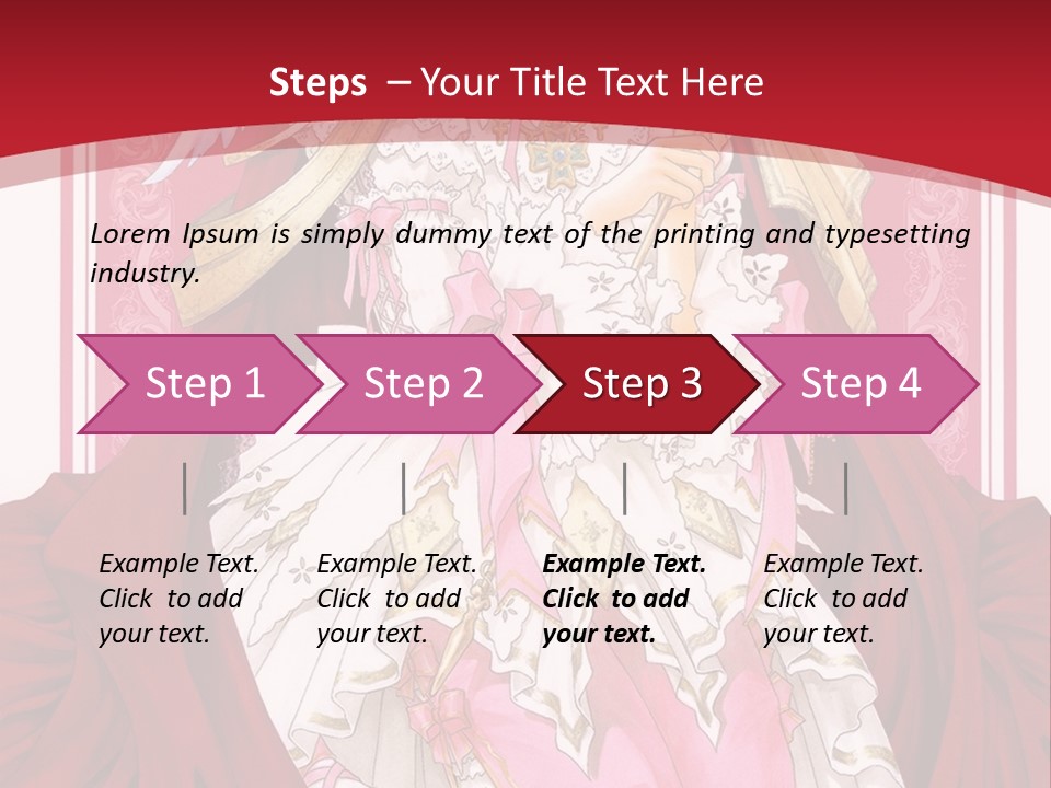 A Woman In A Red Dress With Angel Wings PowerPoint Template