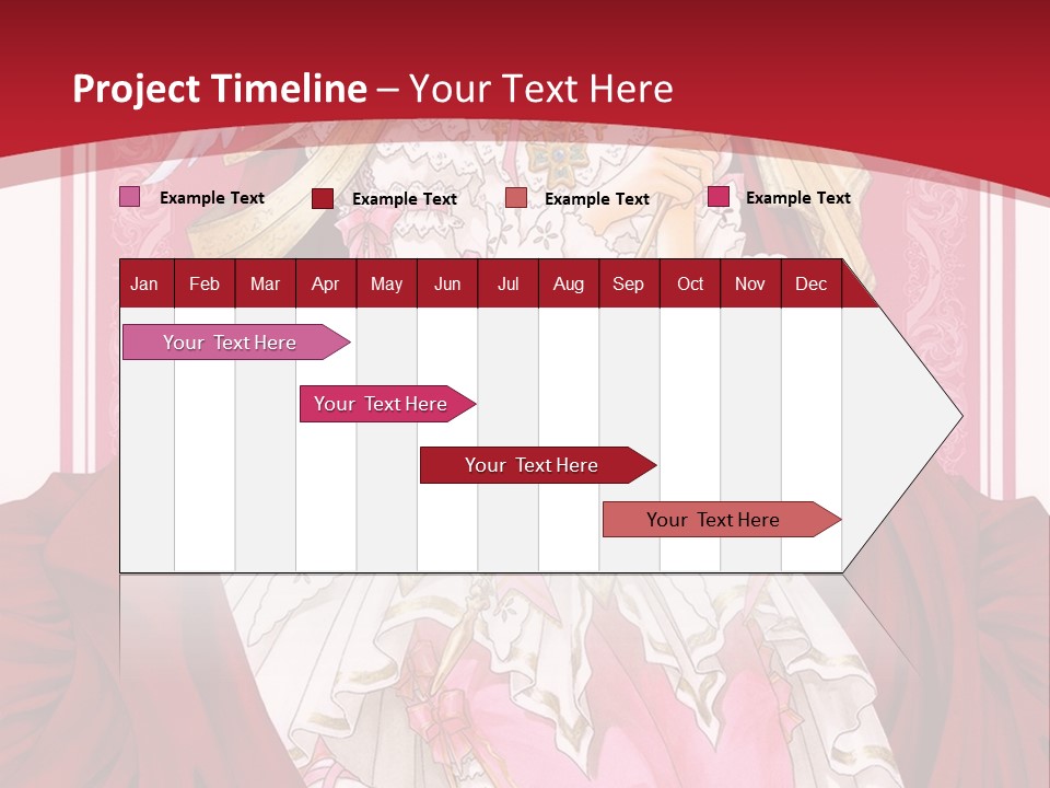 A Woman In A Red Dress With Angel Wings PowerPoint Template