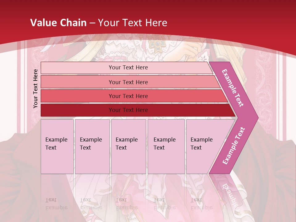 A Woman In A Red Dress With Angel Wings PowerPoint Template