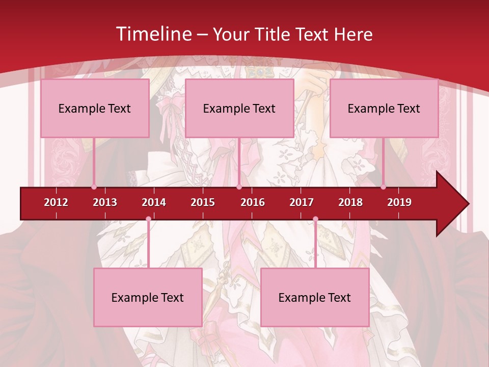 A Woman In A Red Dress With Angel Wings PowerPoint Template